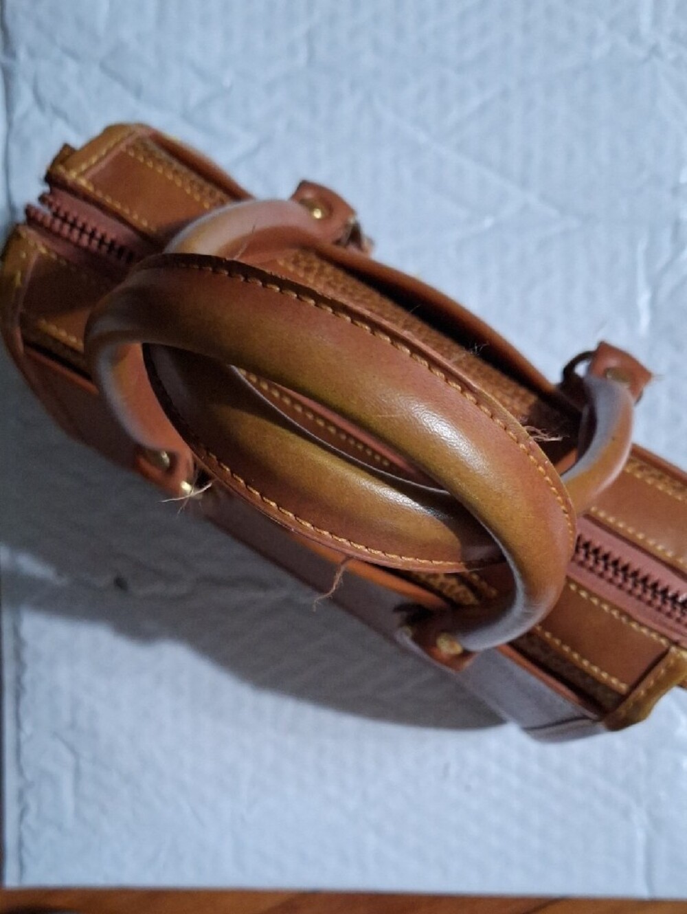 Dooney & Bourke Pebble Leather Satchel in Cognac - Picture 3 of 7